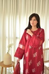 LG 1951 Roman Silk With Embroidery Work On Front Side Kurti With Bottom Dupatta Suppliers In India